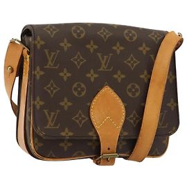 LOUIS VUITTON Monogram Cartouchiere MM Shoulder Bag M51253 LV