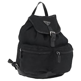 PRADA Backpack Nylon Black Silver - Prada