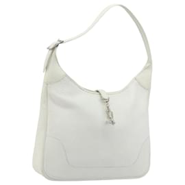 HERMES Trim 35 Shoulder Bag Togo leather White Silver - Hermès