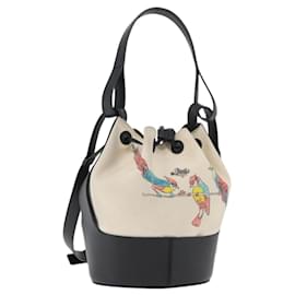 LOEWE Balloon bag Shoulder Bag Canvas Ivory Silver