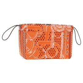 Hermès HERMES Foolby 25 Pouch Silk Orange