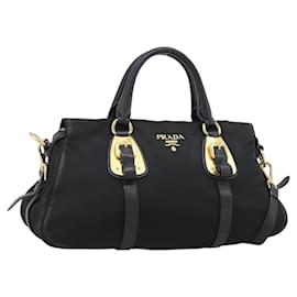 PRADA Bolso de Mano Nylon 2way Black Gold - Prada