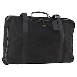 PRADA Boston Bag Nylon Black Silver
