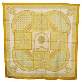 Hermès HERMES Carre 90 Scarf  CIELS BYZANTINS  Silk Yellow