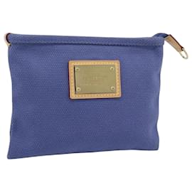 LOUIS VUITTON Antigua Pochette Platt PM Pouch Blue M40070 LV