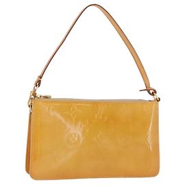 LOUIS VUITTON Monogram Vernis Lexington Pouch Beige M91010 LV