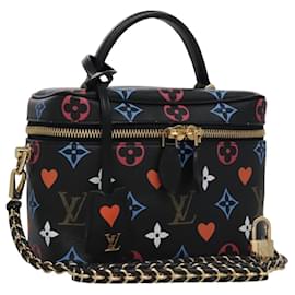 LOUIS VUITTON Monogram Game On Vanity PM Hand Bag Noir M57482 LV