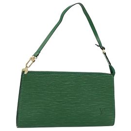 LOUIS VUITTON Epi Pochette Accessoires Pouch Green M52984 LV