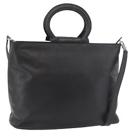 Céline CELINE Hand Bag Leather 2way Black Gold