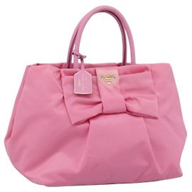 PRADA Sac à main Nylon Pink Gold