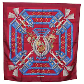 Hermès HERMES Carre 90 Schal aux champs Seide Rot