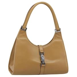 GUCCI Jackie Shoulder Bag Leather Beige Silver 002 1067