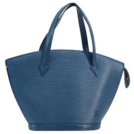 LOUIS VUITTON Epi Saint Jacques Schultertasche Blau M52275 LV