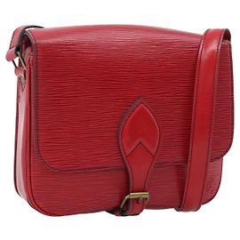LOUIS VUITTON Epi Cartouchiere MM Shoulder Bag Red M52247 LV