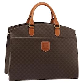 Céline CELINE Macadam Canvas Hand Bag PVC Leather Brown Gold