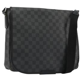 LOUIS VUITTON Damier Graphite Daniel MM Shoulder Bag N58029 LV