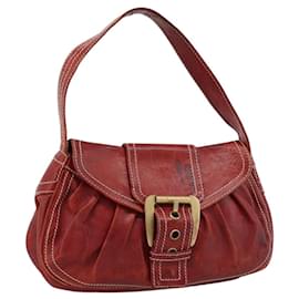 Céline CELINE Shoulder Bag Leather Red Gold