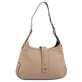 Salvatore Ferragamo Gancini Shoulder Bag Leather Pink Silver