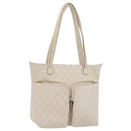GUCCI GG Canvas Tote Bag Ivory 002 1076 2684