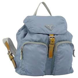 PRADA Backpack Nylon Light Blue Silver - Prada