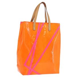 LOUIS VUITTON Monogram Vernis Fluo Reade MM Tasche Orange Pink M91902