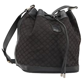 CELINE Macadam Canvas Shoulder Bag Black - Céline