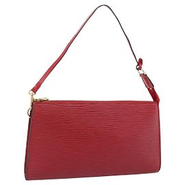 LOUIS VUITTON Epi Pochette Accessoires Pouch Red M52947 LV