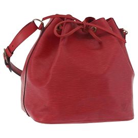 LOUIS VUITTON Epi Petit Noe Shoulder Bag Red M44107 LV