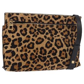 LOEWE Shoulder Bag Harako Leather Brown Gold