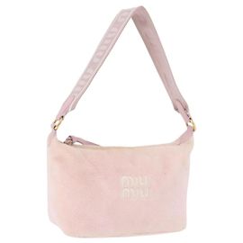 Miu Miu Hand Pouch Pile Pink Gold