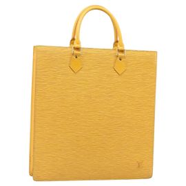 LOUIS VUITTON Epi Sac Plat Hand Bag Yellow M52079 LV
