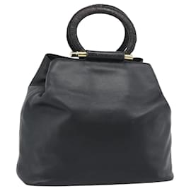 Céline CELINE Hand Bag Leather Black Gold