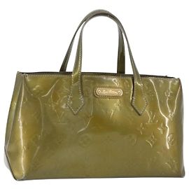 LOUIS VUITTON Monogram Vernis Wilshire PM Bag Gris Art Deco M91627