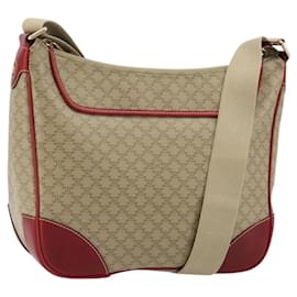 Céline CELINE Macadam Canvas Shoulder Bag PVC Leather Beige Gold