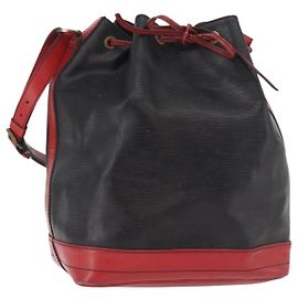 LOUIS VUITTON Epi Noe Shoulder Bag Bicolor Black Red M44017 LV