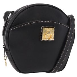 Céline CELINE Shoulder Bag Leather Black Gold