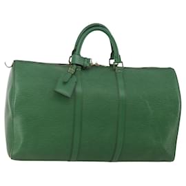 LOUIS VUITTON Epi Keepall 50 Boston Bag Green M42964 LV