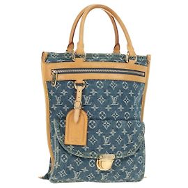 LOUIS VUITTON Bolso de mano Monogram Denim Azul M95018 LV