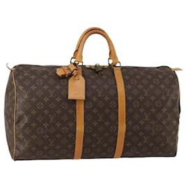 LOUIS VUITTON Monogram Keepall 55 Boston Bag M41424 LV