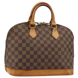 LOUIS VUITTON Damier Ebene Alma Hand Bag N51131 LV