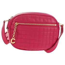 Céline CELINE Shoulder Bag Leather Pink Gold