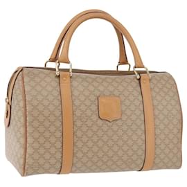 Céline CELINE Macadam Canvas Boston Bag PVC Beige Gold