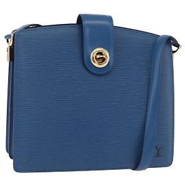 LOUIS VUITTON Epi Capuchin Shoulder Bag Blue M52345 LV