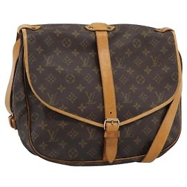 LOUIS VUITTON Monogram Saumur 35 Shoulder Bag M42254 LV