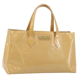 LOUIS VUITTON Vernis Wilshire PM Hand Bag Rose Flow Lantern M91642