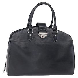 LOUIS VUITTON Epi Pont Neuf PM Bolsa de Mão Preta M59072 LV
