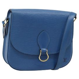 LOUIS VUITTON Epi Saint Cloud GM Shoulder Bag Toledo Blue M52195 LV