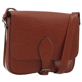 LOUIS VUITTON Epi Cartouchiere MM Shoulder Bag Brown M52243 LV