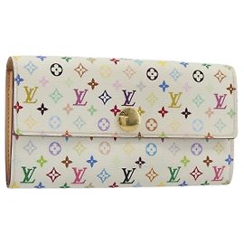 LOUIS VUITTON Multicolor Portefeuille Sarah Wallet White M93532 LV