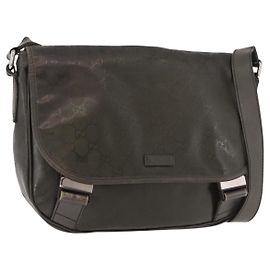 Borsa a tracolla GUCCI GG Implementation in PVC color kaki e argento, modello 201732, codice articolo BA13574.